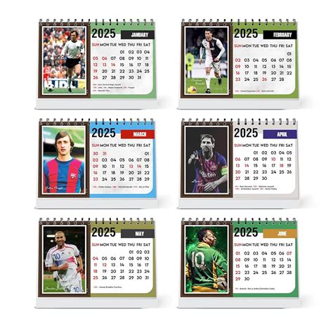 ESCAPER Football Calendar 2025 Desk, Football Table India | Ubuy