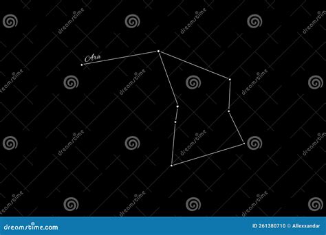 Ara Constellation, Cluster of Stars, Altar Constellation Stock Photo ...