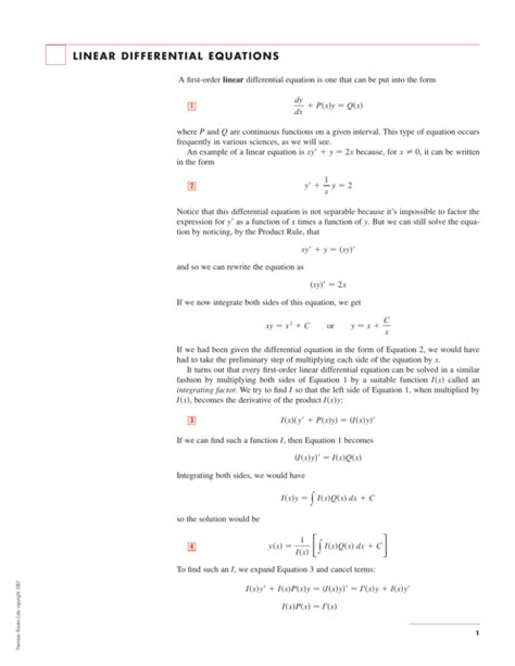 Image result for Solve Linear Differential Equations