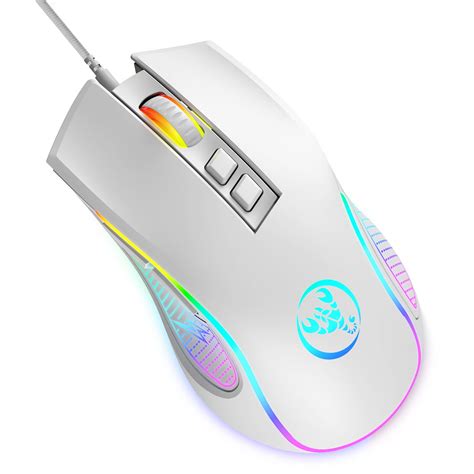 Buy XINMENG X100 G-Pro Gaming Mouse, White Mouse, Mice Gaming with 7 ...