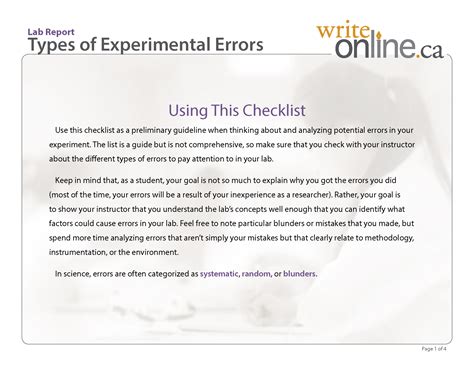 Write Online: Lab Report Writing Guide - Parts of a Lab Report