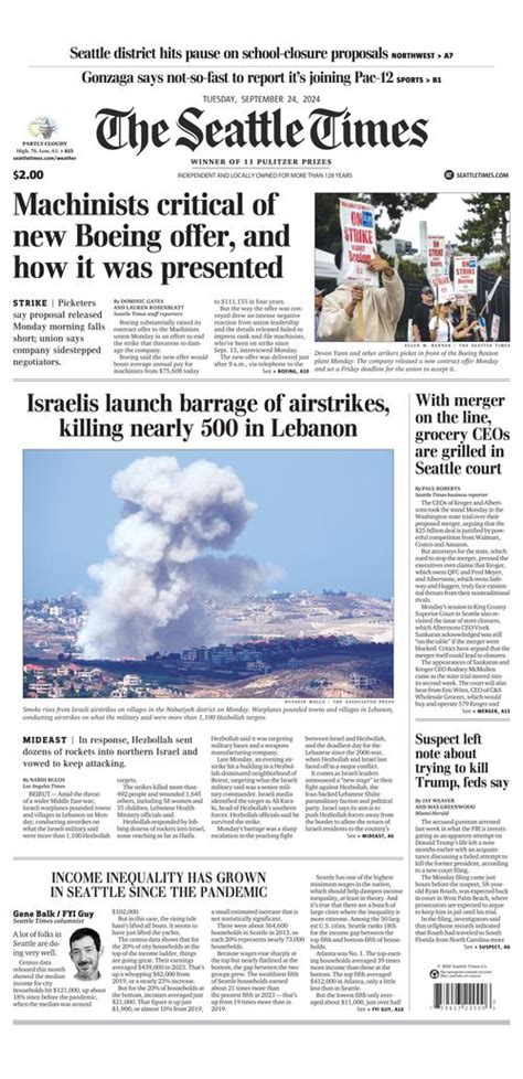 Image result for Seattle Time News Paper