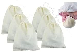 SONU COMMERICAL Muslin Cheese Cloth Bag For Kitchen,Unbleached Reusable ...