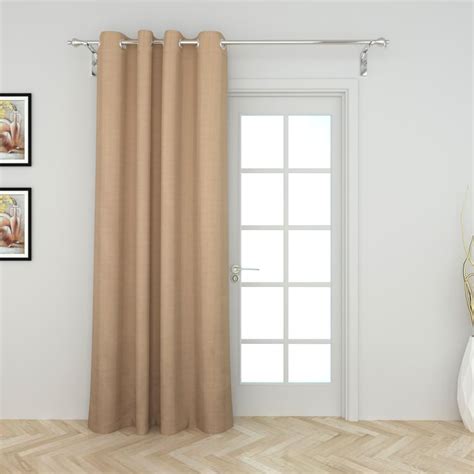 Buy Marshmallow Textured Polyester Door Curtain : 270 cm x 110 cm Beige ...