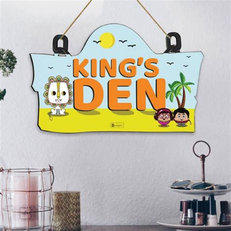 Indigifts Jungle-Jalebi Lion Kids Wall Hanging, Blue Price in India ...