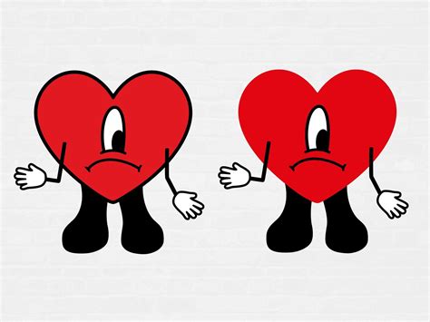 Bad Bunny Svg Bad Bunny Heart Svg Love Bad Bunny Logo Corazon