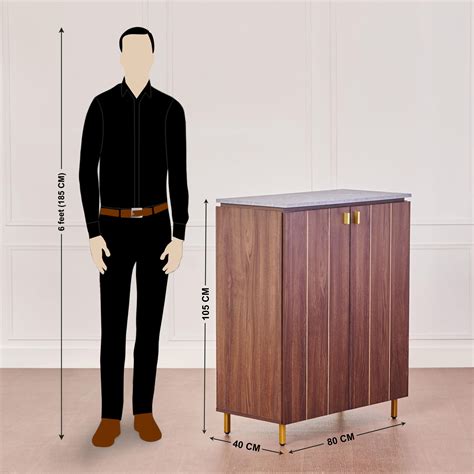 Buy Roger 15 Pairs Shoe Cabinet - Brown from Home Centre at just INR 5998.0