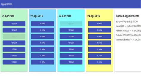 Image result for Appointment Schedule JavaScript