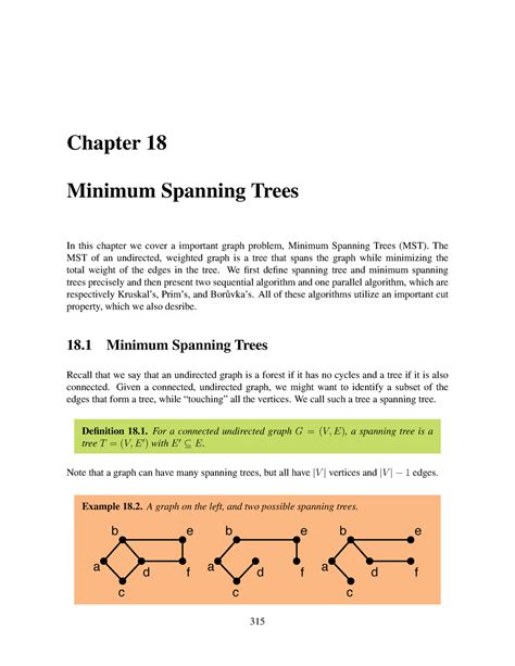 Mst-notes - Chapter 18 Minimum Spanning Trees In this chapter we cover ...
