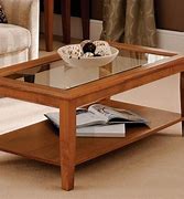 Image result for Wooden Glass Coffee Table