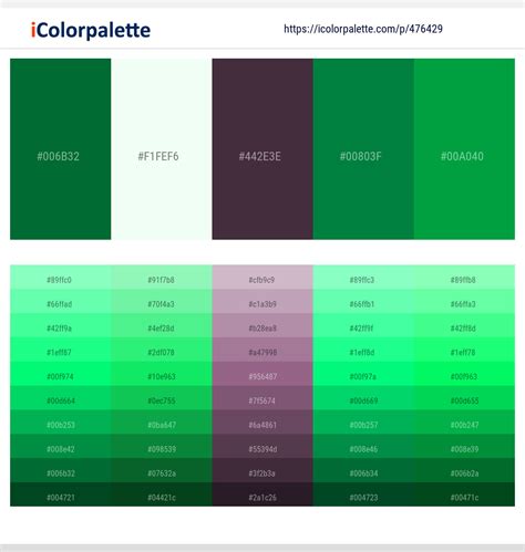 3 Latest Color Schemes with Dark Green And Mint Cream Color tone ...