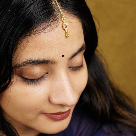 Silver Drop Shape Maang Tika with Ghungroo Motif - Gold Plated | House ...