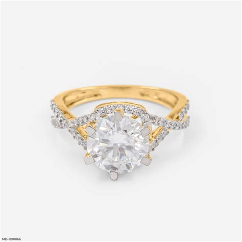 2.5 Carat Round Infinity Whirl Ring 9K Yellow Gold – Maiora Diamonds
