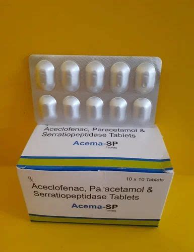 Paracetamol Tablet - Aceclofenac Paracetamol Serratiopeptidase Tablet ...