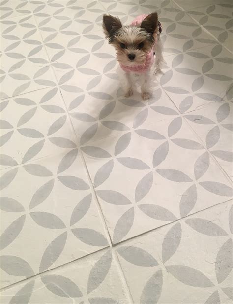 DIY Stencil a Bathroom Floor — Vrooman Ranch