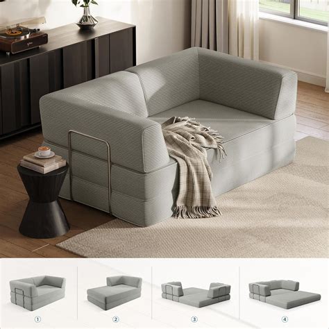 LINSYHOME LINSY HOME Sofa Bed - Floor Sofa Bed with Pillow India | Ubuy