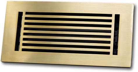 Decor Grates SP610W Floor Register, 6x10, Bright Brass Finish - Heating ...