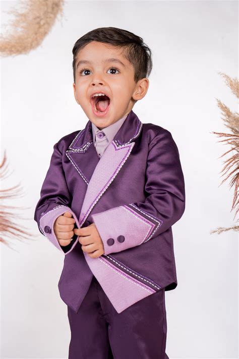 Pre-Order: Royal Plum Blazer Set– Peonyy Kids