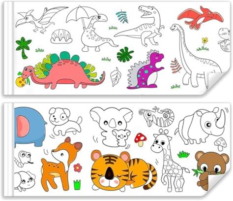 ARUP 1 PCS Drawing Roll for Kids, Sticky Coloring Paper Rolls with ...