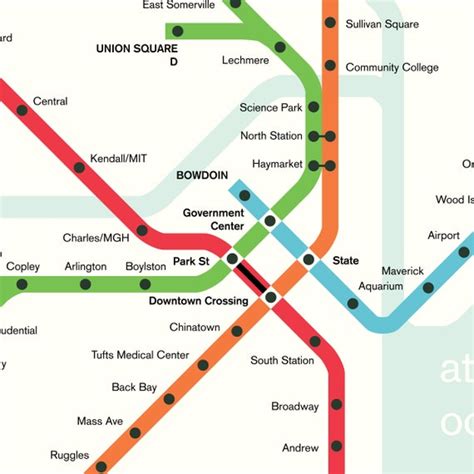 MBTA Subway Map 的图像结果