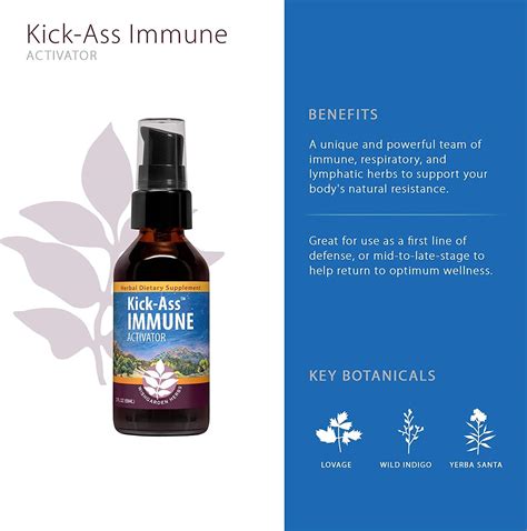 WishGarden Herbs Kick-Ass Immune Activator - Organic Herbal Immune ...