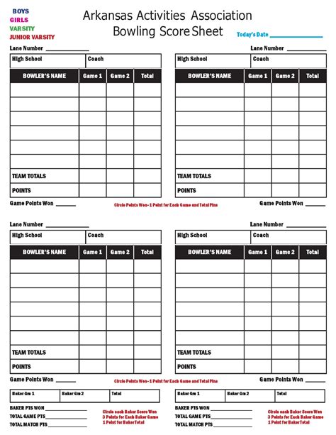 36 Printable Bowling Score Sheet Templates [& Examples]