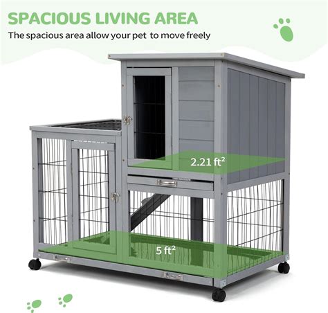 COZIWOW Rabbit Cage Indoor Outdoor, 39 Inch Rabbit India | Ubuy
