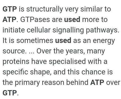 why there is no distinction between ATP and GTP in calculating energy ...