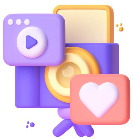 Camera in 3d render for graphic asset web presentation or other ...