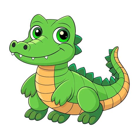 A cartoon image of a green dinosaur with a green mouth | Premium Vector