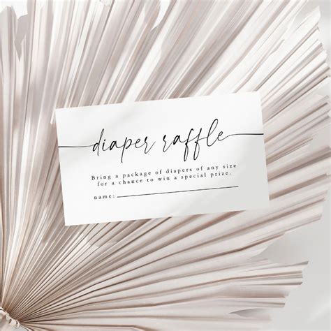 Simple Neutral Diaper Raffle Baby Shower Game Enclosure Card | Zazzle ...