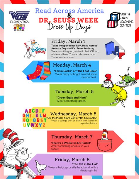 Read Across America and Dr. Seuss Week Dress Up Days, March 1-8 | West ...