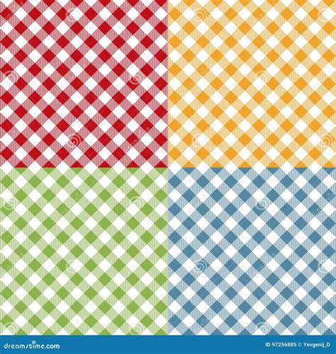 Picnic Table Cloth Seamless Pattern Set. Picnic Plaid Texture Stock ...