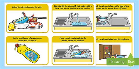 Washing Up Sequencing Cards (teacher made) - Twinkl