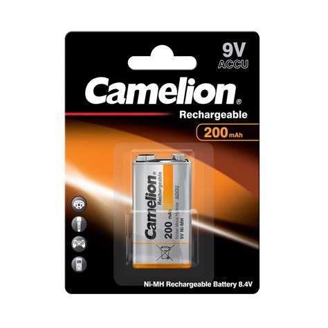Camelion Ni-MH -9V200BP1/9V Rechargeable Battery Used in ...