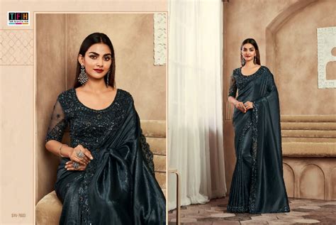 TFH Sarvaratna Wholesale Handwork Border Party Wear Indian Sarees ...