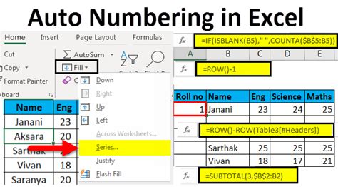 Image result for How to Insert Numbers in Excel Automatically