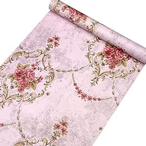 JAAMSO ROYALS Pink Damask Self Adhesive Peel and Stick Wallpaper (200 ...