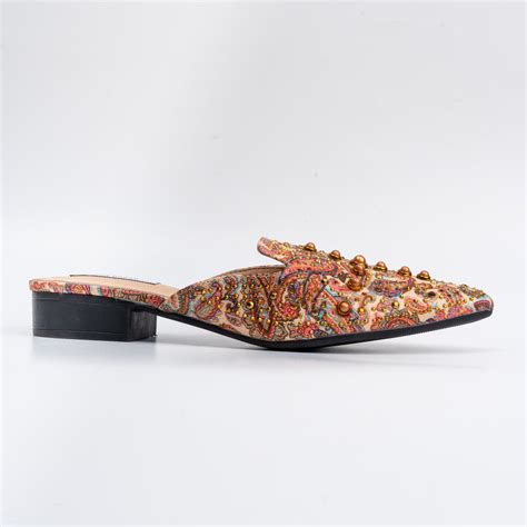 Pearly Gurly - Brown Partywear Mules – Forever Shoe Bazar