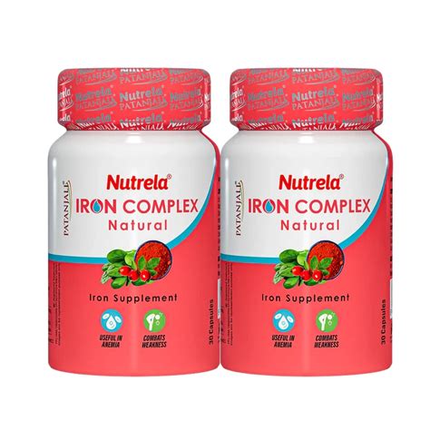 Patanjali Nutrela Iron Complex Natural 30 Capsule (pack of 2) – ZEVIKA ...