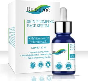 DermDoc Skin Plumping Face Serum with Vitamin C & Hyaluronic Acid (10 ...