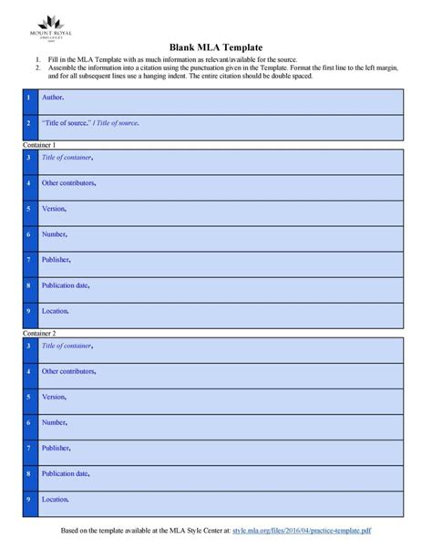 Image result for MLA Format Template