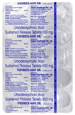Udirex 600 Sr Tablet 10 - Uses, Side Effects, Dosage, Price | Truemeds