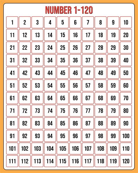 120 Chart Printable Free - Free Printable Chart