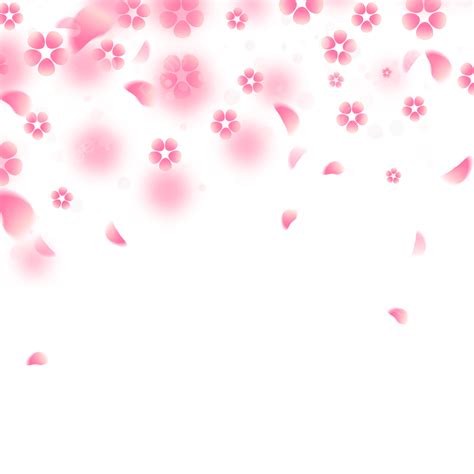 Cherry Blossom Petals PNG Picture, Spring Fantasy Pink Falling Cherry ...