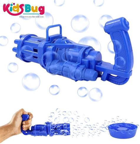 KidsBug Electric Bubbles Machine Gun for Toddlers 8 Hole Bubble ...