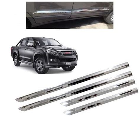 Neeb Tradres D-Mux Car Side Beading Steel with Chrome Set of - 4 ...