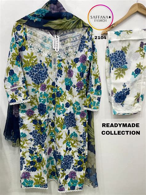 2104 Saffana Pakistani Readymade Suits – Heriska