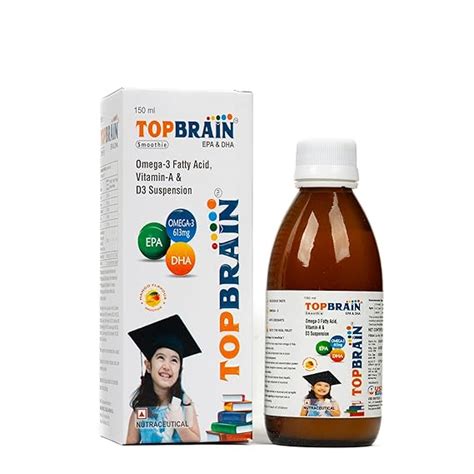 TOPBRAIN Syrup DHA and EPA Syrup |High purity fish oil omega 3 fatty ...