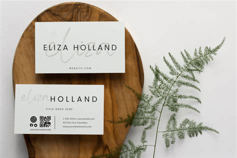 Business Card Template with QR Code 的图像结果